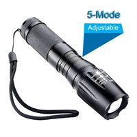 Zoomable Focus CREE XM-L T6 Flashlight 3000 Lumens 5 modes Tactical LED Flashlight Torch 18650/26650/AAA