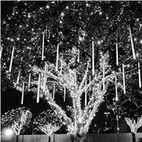 LED Strip Light Outdoor Landscape Meteor Shower Festival Christmas Decorative Lantern Meteor Tube Fan Set Meteor Light Hanging