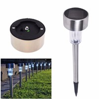 High quality 10pcs/lot Stainless steel Solar lawn light for garden drcorative 100% solar power Outdoor solar lamp luminaria