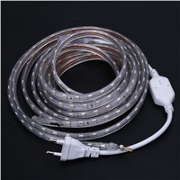 SMD 5050 AC 220V led strip flexible light 60leds/m IP67 Waterproof led light 2M/5M With Power Plug RGB/Blue/White/Warm White