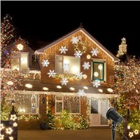 Waterproof Moving Snowflake Laser Projector Lamps Snow LED Stage Light For Christmas Party Landscape Light Outdoor Garden Lamp