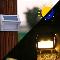 5F Good Quality Stainless Steel Outdoor Lighting Garden Decorate Wall Lamp Step Light Sensor LED Solar Light