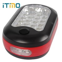 iTimo Outdoor Sport Magnetic Flashlight Magnet 27 LED Bulbs Work Lamp LED Hook Light Portable Hiking Camping Torch