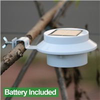 1W LED Solar Powered Garden Fence Light Sensor Wall Lamp Decoration Lighting
