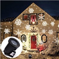 Waterproof Moving Snow Laser Projector Lamps Snowflake LED Stage Light For Christmas Party Landscape Light Outdoor Garden Lamp