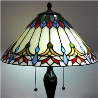 52cm Tiffany stained glass table lamp European rural garden table lamp living room bedroom bedside lamp night light
