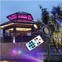 9 Patterns RGB Outdoor Landscape Lighting Waterproof Garden Lawn Laser Lights Remote Christmas Decoration Show Projector IP65