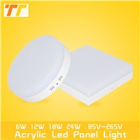 LED Panel Light Surface Mounted  12W 18W 24W LED Down light Square Round Acrylic LED Ceiling Lamp for Home Hallway Lamp + Driver