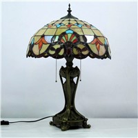 wholesale Tiffany stained glass table lamp European rural garden table lamp living room bedroom bedside lamp night light