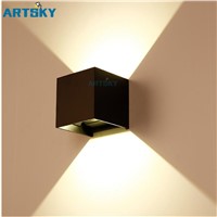 Modern Square Dimmable 7W LED Wall Lamp Outdoor Indoor Waterproof IP65 Aluminum Bathroom Wall Lights Garden Lamp Sconce