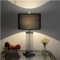 Modern simple electroplating wrought iron crystal table lamp bed bedroom bedside living room lamp Home Decoration light