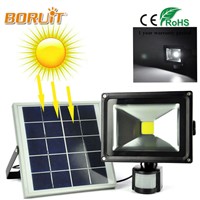 BORUIT 20W Solar LED Dark Sensor Solar Light Lamp Spotlight Wall Lamps Floodlight Outdoor Waterproof Path Emergency Flood Light