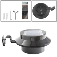 2x New Arrival! 3 leds light sensor control Solar Powered Fence Gutter Solar Lights, Outdoor Security Solar Lamps