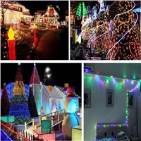 10m 33FT 100 LED Solar Lamps Copper Wire Fairy String Patio Lights Waterproof Garden Christmas Wedding Party Outdoor Decoration