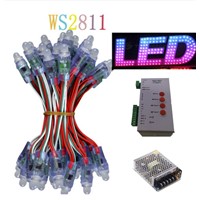 500pcs WS2811 led Pixel Modules DC 5V 12mm IP68 RGB diffused addressable + T1000S Controller +60A  300W Power adapter