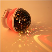 Amazing LED Rotation Night Sky Projector Starry Night Light Star Flashing Lamp Romantic Fairy Tale 5V Great Decoration