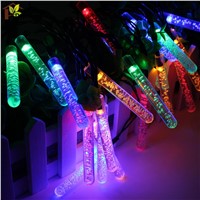 3.5 M 20 leds Ice Piton Shape LED Solar Garden String Lights Christmas Xmas Party Decorations Waterproof Solar Powered LED Lamp