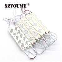 SZYOUMY 200pcs/Lot NEW 5730 3 LED Injection Module 12V With Lens Waterproof IP65 120 Degree 1.5W White LED Sign Shop Banner