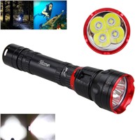 5000LM 4x XM-L2 LED 2*18650/26650 Scuba Diving Flashlight Torch Light Underwater 100M