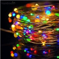 DC 6 Shining Hot Selling Drop Shipping  10.5M 33ft 100 Led USB connector String Fairy Lights Garland Copper Wire