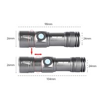 High Quality  Adjustable LED Zoom 3000LM MINI USB Rechargeable Flashlight Torch Portable