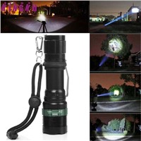 High Quality   3000 Lumen Zoomable CREE XM-L Q5 LED Flashlight Torch Zoom Super Bright Light