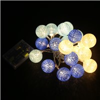 High Quality Creative 2.3 Meters 20 LEDs Cotton Balls String Lights Xmas Lovers Wedding Party Bedroom Decorations Fairy Lamp
