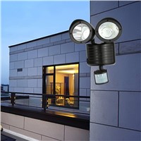 Solar Lamp Double Head Human Body Induction Light Wall Garage Garden Shops LED Lighting