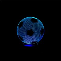 3D football soccer LED home decoration Kid Sleep Lamp Touch Sensor  Night Light Soccer Madrid Fans Gift 7 Color Chang Light Lamp