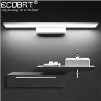 ECOBRT Modern Aluminum LED wall Light lamps in Bathroom Wall Mounted over Mirror Picture lights Silver Gold Black deco wall lamp
