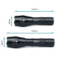 5 Modes Zoom Flashlight Cree XM-L2 6000 Lumen Powerful Led Flashlight Adjustable Lens Lamp Torch For Outdoor Camping