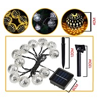 10 LED Solar Powered Led Moroccan String Lights Christmas Wedding Party Home Decoration  LED solar fairy lights