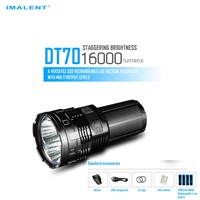 IMALENT DT70 CREE XHP70 16000 Lumens 700 Meters USB Charging Interface LED Flashlight by 4*18650 Batteries