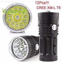 Super 30000LM 12x CREE XM-L T6 LED Flashlight Torch 4x 18650 Hunting Light Lamp
