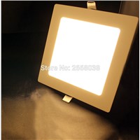 Recessed LED Ceiling Light 3-25W Warm White/Natural White/Cold White Square Ultra thin led panel light AC85-265V LED Down Light