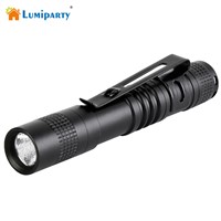 Lumiparty Mini Led Flashlight Cree XPE LED 1000 Lumen AAA Battery Powered Belt Clip Handheld Flashlights for Sports Hiking