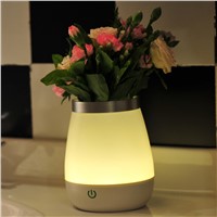 Rechargeable Vase Lamp LED Night Light Bed Desk Lamp 350ml 3-Modes Touch Control for Bedroom Living Room Indoor Decoration