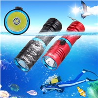 Tactcial Waterproof Scuba Diving Flashlight Torch 10000LM XM-L T6 LED Aluminum Adjust Brightness