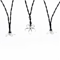 Solar String Lights LED Flowers Decorations Outdoor Waterproof Colored Blossom Garden Christmas Patio Lawn Fence Outside Holiday