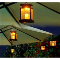 New Classic Outdoor Solar Power Yellow LED Candle Light Yard Garden Decoration Tree Lantern Hang Hanging Spotlighting ZTY0008