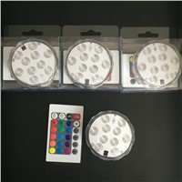 (4pieces/lot) 3AAA Battery Operated Remote Controlled RGB Multicolors Submersible LED Light Waterproof Candles