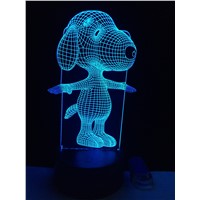 3D Cartoon Touch USB Color Change LED Kid Sleep Home Animal Perspective Nightlight Illusion Lamp Birthday Gift