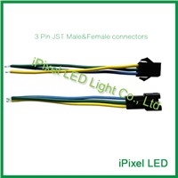 JST SM 2.5mm pitch 3pin RGB LED strip wire connectors