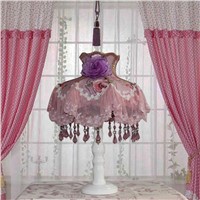 European wedding decoration table lamp romantic lace petals purple table lamp creative home decorative lamp
