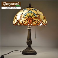 12 Inch Tiffany Table Lamp Stained Glass European Baroque Classic for Living Room E27 110-240V