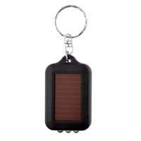 2016 Mini Portable Solar Power 3LED Light Keychain Torch Flashlight Key Ring Gift Rechargeable Useful