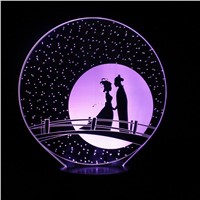 Beautiful 3D LED Creative Romantic Love Lamp LED Night Lights with 7 Colors Table Lamp for Beloved Valentine&#39;s Day Gifts
