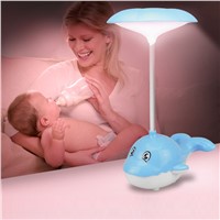 Flexible Dimmable Touch Control Portable LED Desk Lamp Indoor Lighting Cute Whale Eye-protecton Freely Bending Rechargeable