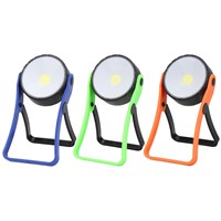 3W COB LED Flashlight Worklight Torch Lamp With Magnet Hanging Hook By 3 x AAA Battery