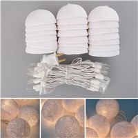 Aladin Romantic Gorgeous 3M 20 Tone Creative Cotton BALL String Light For Xmas Feast Banquet Ornament